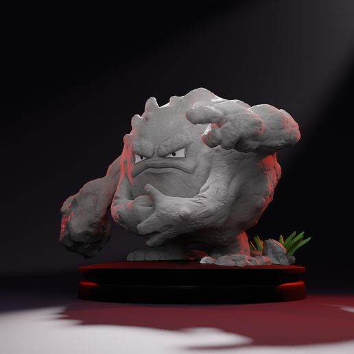 Kieser 3d druckbar Pokémon Sammlerstück Modell Spielzeug Digimon Anime sammelbar Geodude Pikachu Trophäe 3D print model - Mito3D