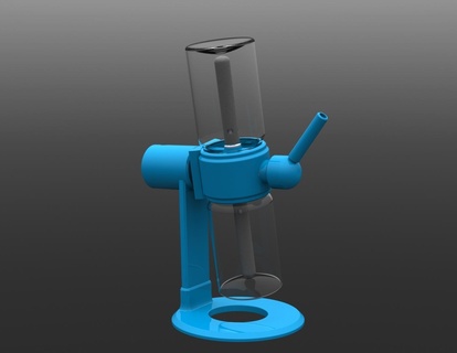gravidade bongo tubo maconha erva daninha 420 água frasco pedreiro jarra pedra chapado vidro estudo aluna 3d print model - Mito3D