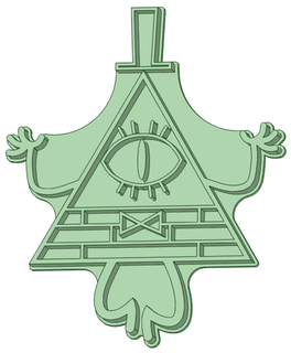 gravity fall bill cipher 90mm cookie cutter 3d print model - Mito3D