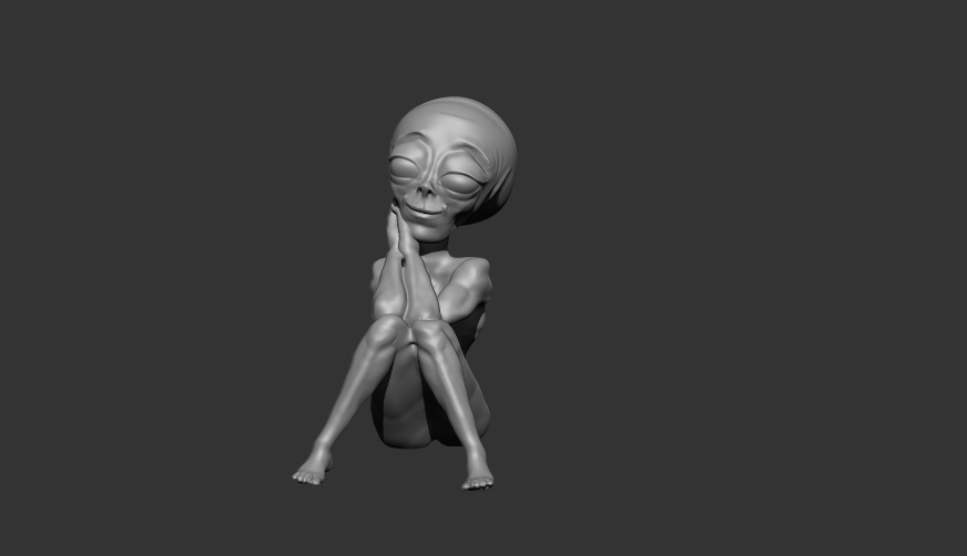 grigio alieno comprensivo vari alieni extraterrestre 3D print model - Mito3D