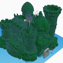 cinzento castelo crânio arquitetura mestres universo paródia 3d print model - Mito3D