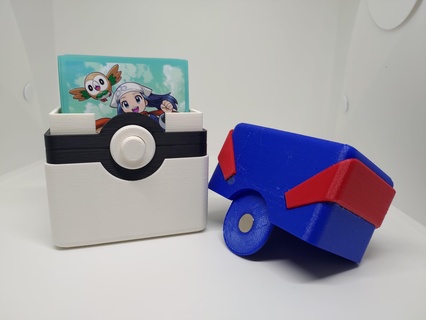 grande palla carta Astuccio guaina maniche versione gioco tavolo scatola titolare supporto Pokemon figure giocattolo 3d print model - Mito3D