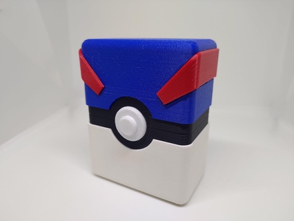 great ball card case collection pokeball pokemon tabletop gaming 3d print model - Mito3D