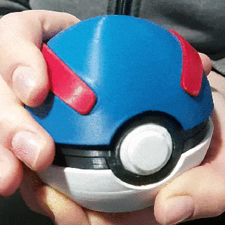 grande palla magnetico serratura pokeball giocattolo Pokemon facile Stampa nintendo magnete 3d print model - Mito3D