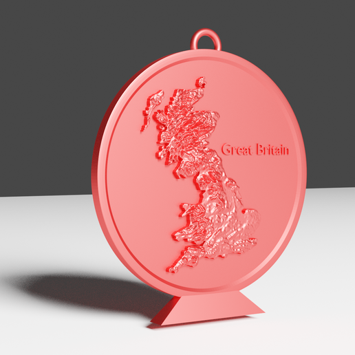 great britain relief map england scotland wales europe english wall table decor 3D print model - Mito3D