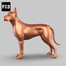 great dane pose 01 art dog great dane animal toy art pet figurines 3d print model - Mito3D