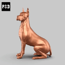 grande dane posa 03 arte cane animale giocattolo domestico figurine 3d print model - Mito3D
