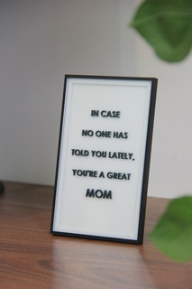 great mom sign Home desktop mothers day 3d print model - Mito3D