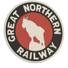 great northern railway logo art decoration railroad moder 3d print model - Mito3D