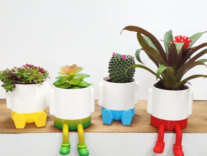 Excelente maceta creativo plantador decorativo diseñador original regalo regaloun único común elegante moderno innovador personalizado mano ecológico reciclado madre día 3d print model - Mito3D