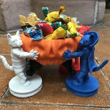 great pumking dance candy dispenser art halloween cat cats dispensor party decoration zbrush sculpture sculpt witch dracula mummy devil monster disguise stylized 3d print model - Mito3D
