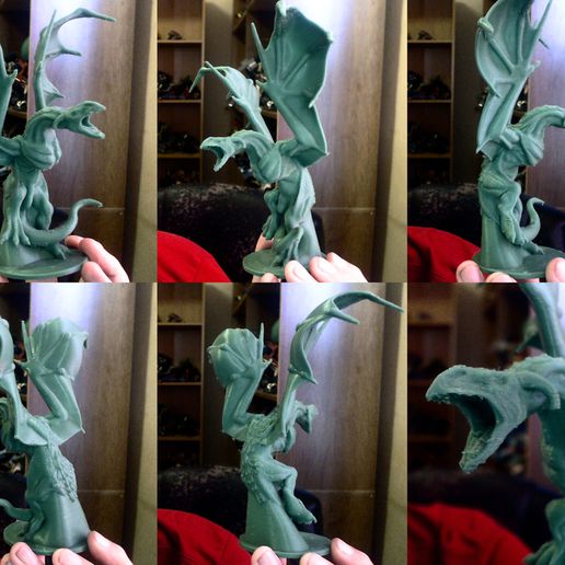 harika Wyvern heykel Sanat dnd Ejderha fantezi oyun heykeller 3D print model - Mito3D