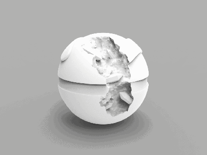 grand ballon Pokémon Daniel Arsham style sculpture cristaux minéraux art pokeball Maître balle ultraball bulbasaur miauler cubone charmander charizard buste Accueil maison décor 3d print model - Mito3D