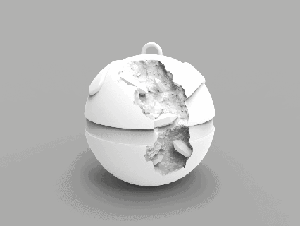 ótima bola Pokémon chaveiro Daniel Arsham estilo escultura cristais minerais arte pokebola bulbasauro miado cubone charmander Charizard chave anel fracasso casa decoração 3d print model - Mito3D