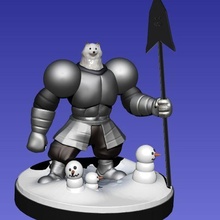greater dog snowdin version - undertale game deltarune figure funkopop poly toy collection royal guard halloween 3d print model - Mito3D