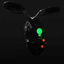 grand volant cyborg limace sombre renifle 3d print model - Mito3D
