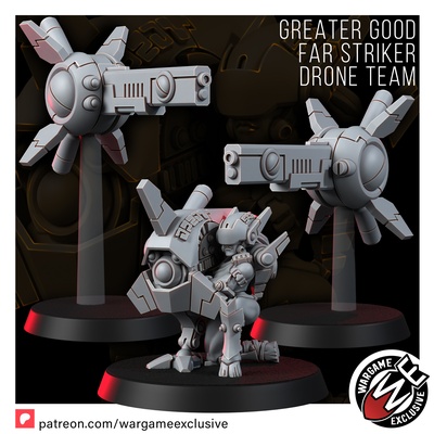 greater good farstriker drone team sniper drones wargameexclusive 3d print model - Mito3D