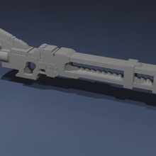 büyük iyi tırnak tüfek oyun warhammer40k takımı öldür 40k savaş oyunu oyunları tau demiryolu yol bulucu Demiryolu Uzay komünist 3d print model - Mito3D