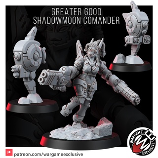 Luna sombra comander greater good juego guerraexclusivo sci fi miniatura guerra 3d print model - Mito3D