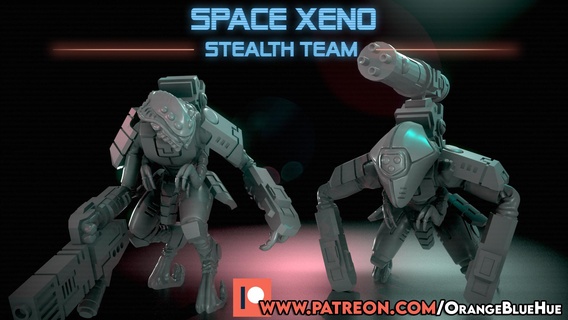 greater good space xeno -- stealth team Game greater good tau war hammer auxiliary 42k tabletop alien xeno stealth proxy morallian morralian  3d print model - Mito3D