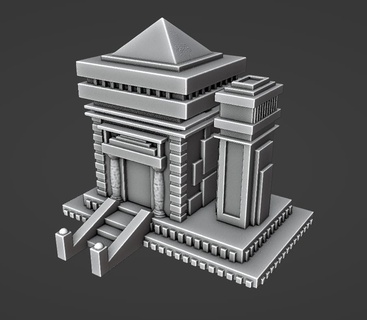 grecia edificio arquitectura 39 edificios Arte 3d diorama 3d print model - Mito3D