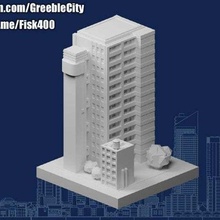 greeblecity architecture buildings structures 3d print model - Mito3D