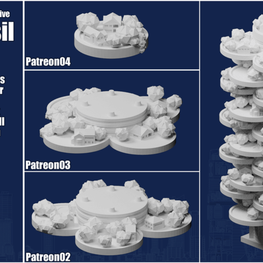 Greeblecity Ağustos Patreon özel binalar_yapıları 3D print model - Mito3D