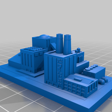 greeblecity cyberpunk usines architecture bâtiments structures 3d print model - Mito3D