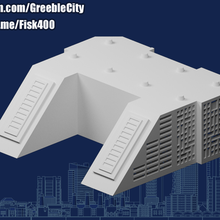 greeblecity cyberpunk megatower 16 module architecture greeblecitycyberpunk buildings structures 3d print model - Mito3D