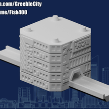 greeblecity cyberpunk modular road network architecture greeblecitycyberpunk buildings structures 3d print model - Mito3D