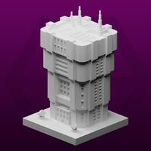 greeblecity cyberpunk running tower architecture greeblecitycyberpunk buildings structures 3d print model - Mito3D