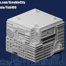 greeblecity cyberpunk tower module architecture greeblecitycyberpunk buildings structures 3d print model - Mito3D