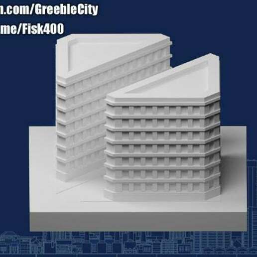 Greeblecity diagonal callejón estructuras_de_edificios 3D print model - Mito3D