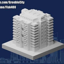 greeblecity blocco degli alloggi architettura edifici strutture 3d print model - Mito3D