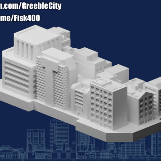 greeblecity mégaturer 16 toit quartier ii architecture greeblecitycyberpunk bâtiments structures 3D print model - Mito3D