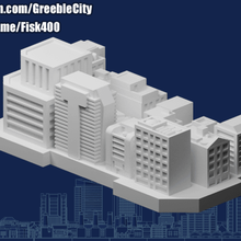 greeblecity megatower 16 rooftop neighborhood ii architecture greeblecitycyberpunk buildings structures 3d print model - Mito3D