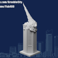 Greeblecity meteor vuruş mimari binalar yapılar 3d print model - Mito3D