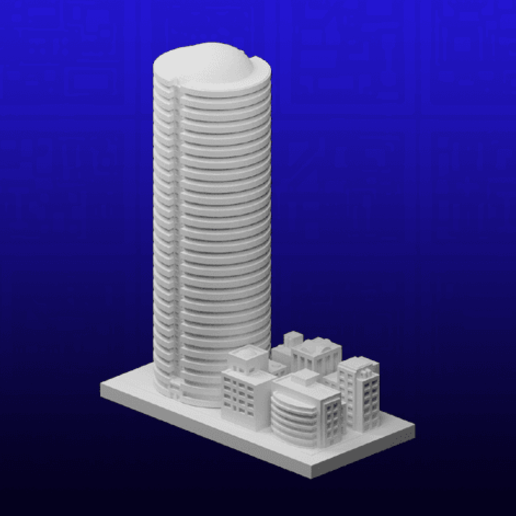 greeblecity office building architecture buildings structures 3D print model - Mito3D