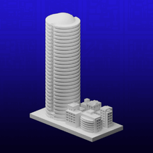 greeblecity Bürogebäude Architektur Gebäude-Strukturen 3d print model - Mito3D