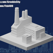 Greeblecity kağıt fabrika mimari binalar yapılar 3d print model - Mito3D