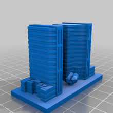 greeblecity refined plaza buildings_structures 3d print model - Mito3D