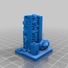 greeblecity ruins bushy high rise architecture greeblecityruins buildings structures 3d print model - Mito3D