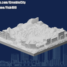 greeblecity ruines cratère architecture greeblecityruines bâtiments structures 3d print model - Mito3D