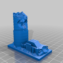 greeblecity ruínas arranha céu xvii arquitetura edifícios estruturas 3d print model - Mito3D