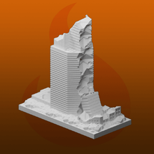 greeblecity ruines gratte-ciel de l'architecture les bâtiments des structures greeblecityruins 3d print model - Mito3D