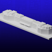 greeblecity train station architecture buildings structures trains tiles greeble 3d print model - Mito3D