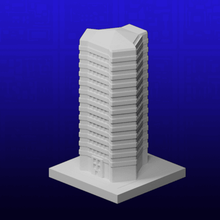 greeblecity trígono edificio de la arquitectura los edificios estructuras 3d print model - Mito3D