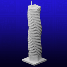 greeblecity twirly whirly-Turm Architektur Gebäude-Strukturen 3d print model - Mito3D
