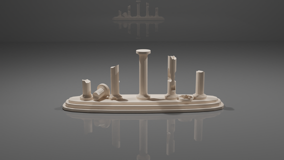 Grecia columnas arquitectura Roma columna artilugio baratija roto antiguo 3d print model - Mito3D