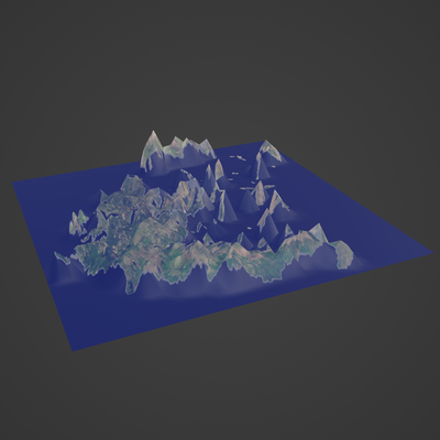 greece map geographical terrain world earth city town topography cartography mountain island landscape satellite atlas nation country global 3d print model - Mito3D